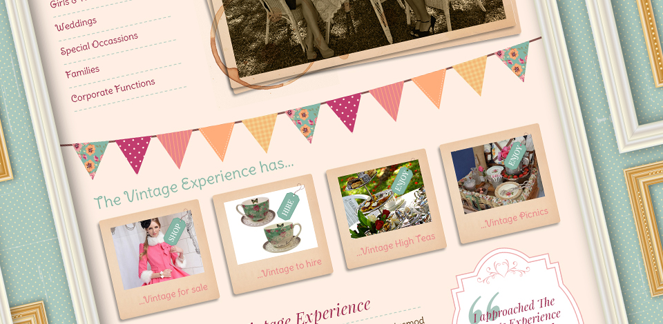 Vintage Shabby Chic Website Design