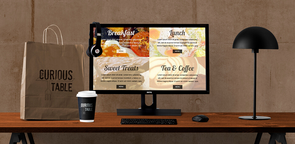 The Curious Table - Cafe Website Design