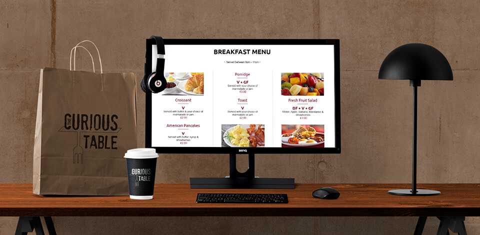 The Curious Table - Cafe Website Design