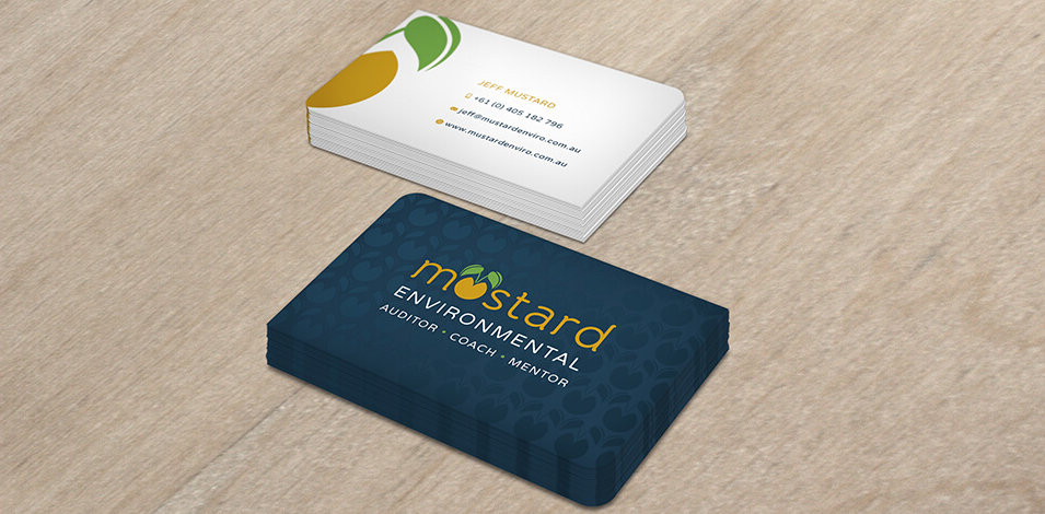 Mustard Environmental Business Card Design by Puro Design