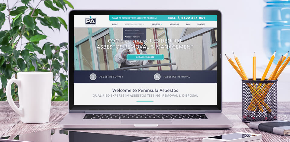 Peninsula Asbestos Web Design by Puro Design