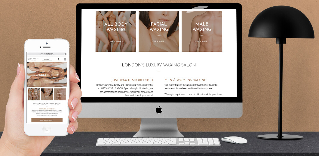 Just Wax It Web Design by Puro