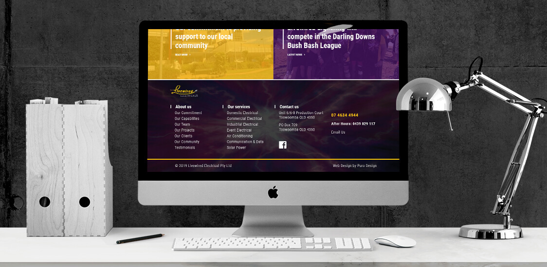 Livewired Electrical Web Design by Puro