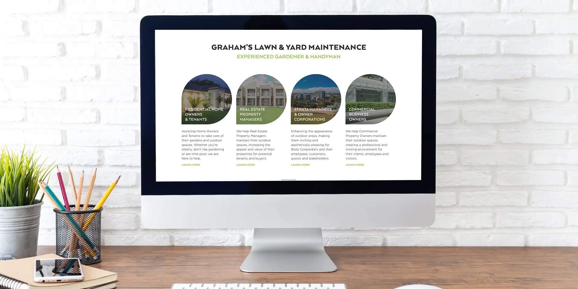 Gardener's Website Design