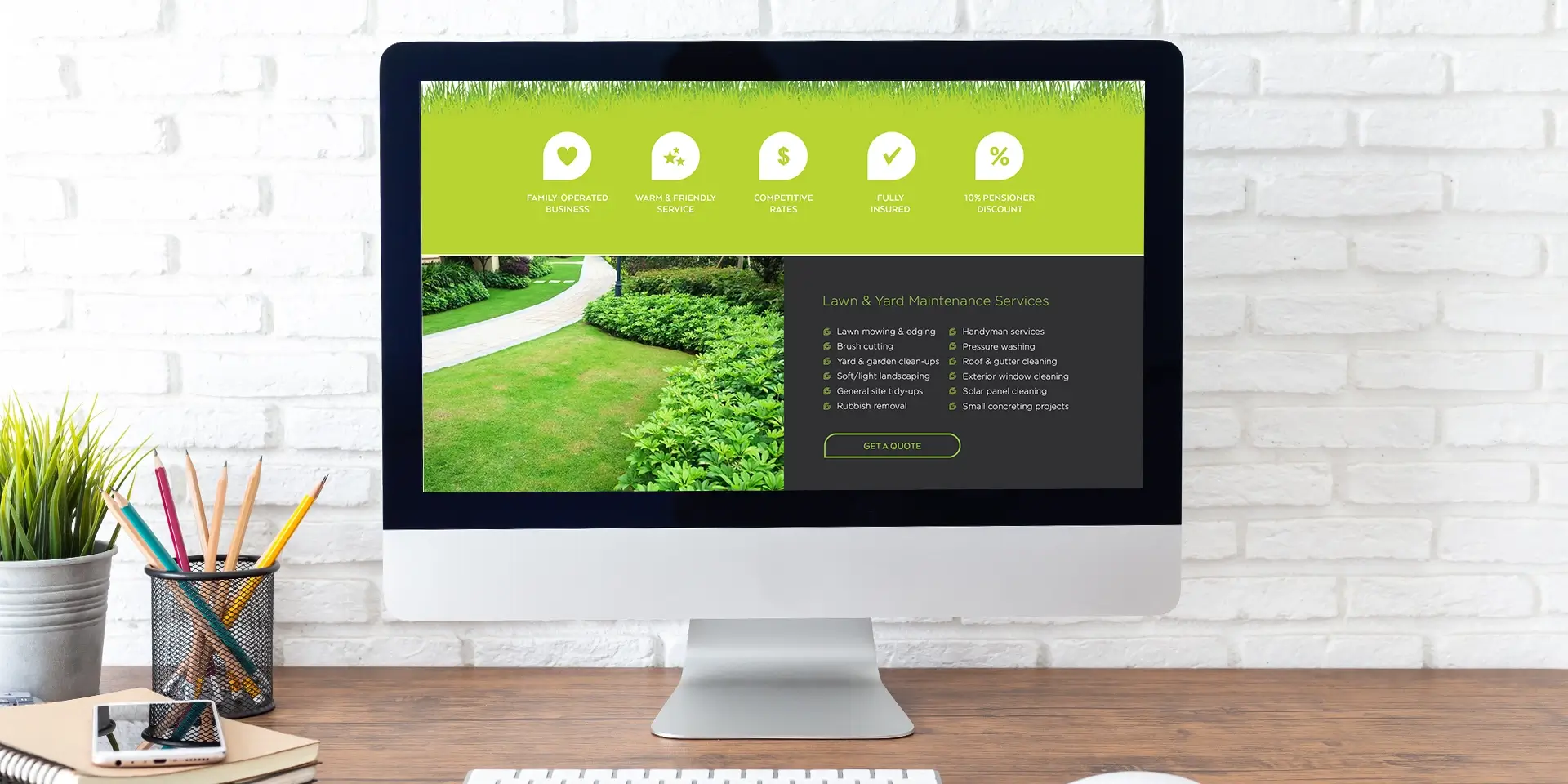Gardener's Website Design