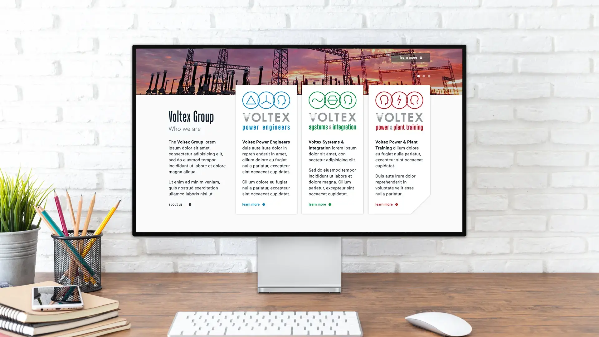 Voltex Website Design