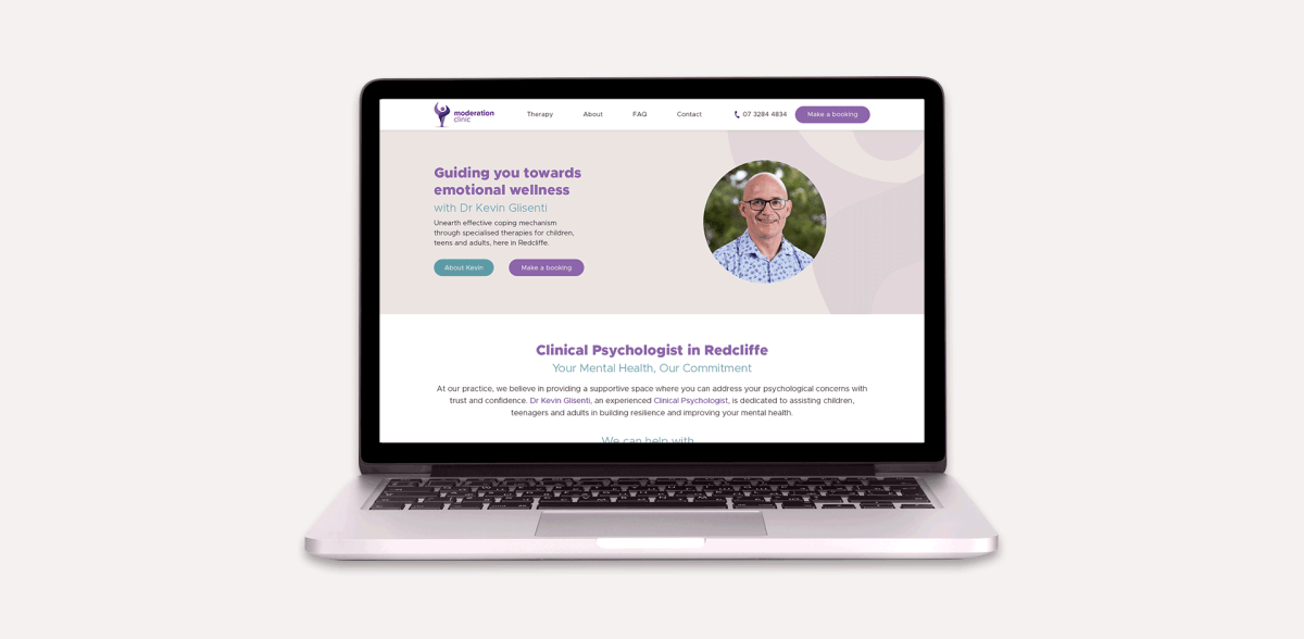 Moderation Clinic Website Design