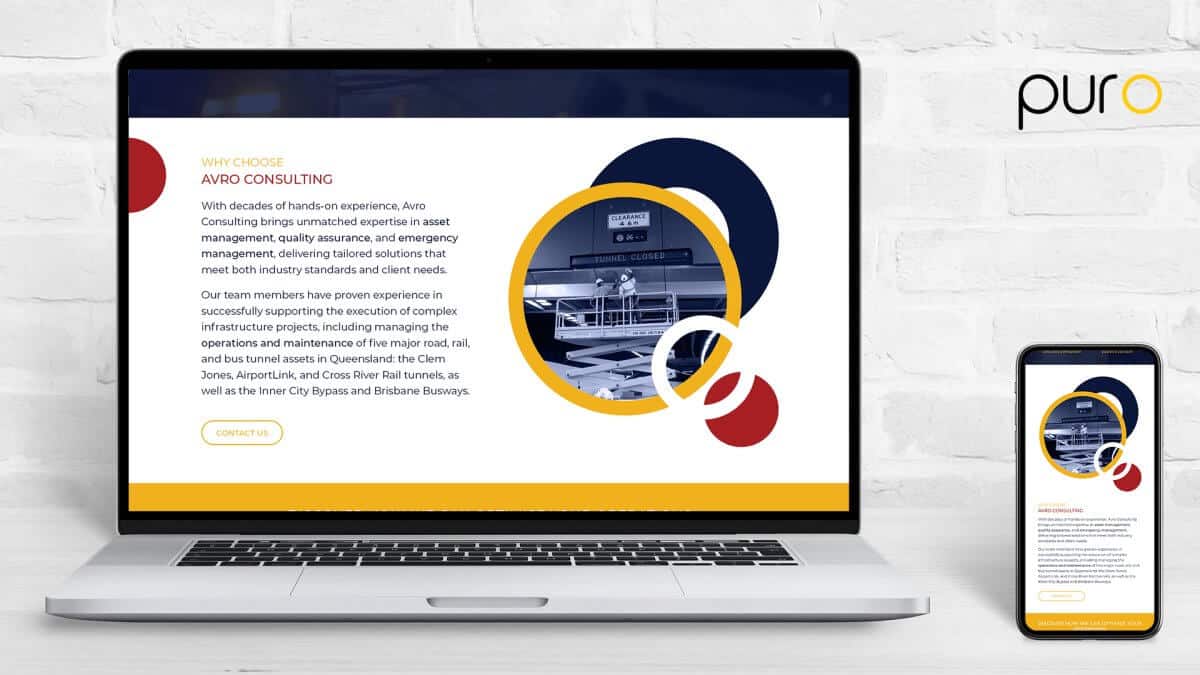 Avro Consulting Website Design