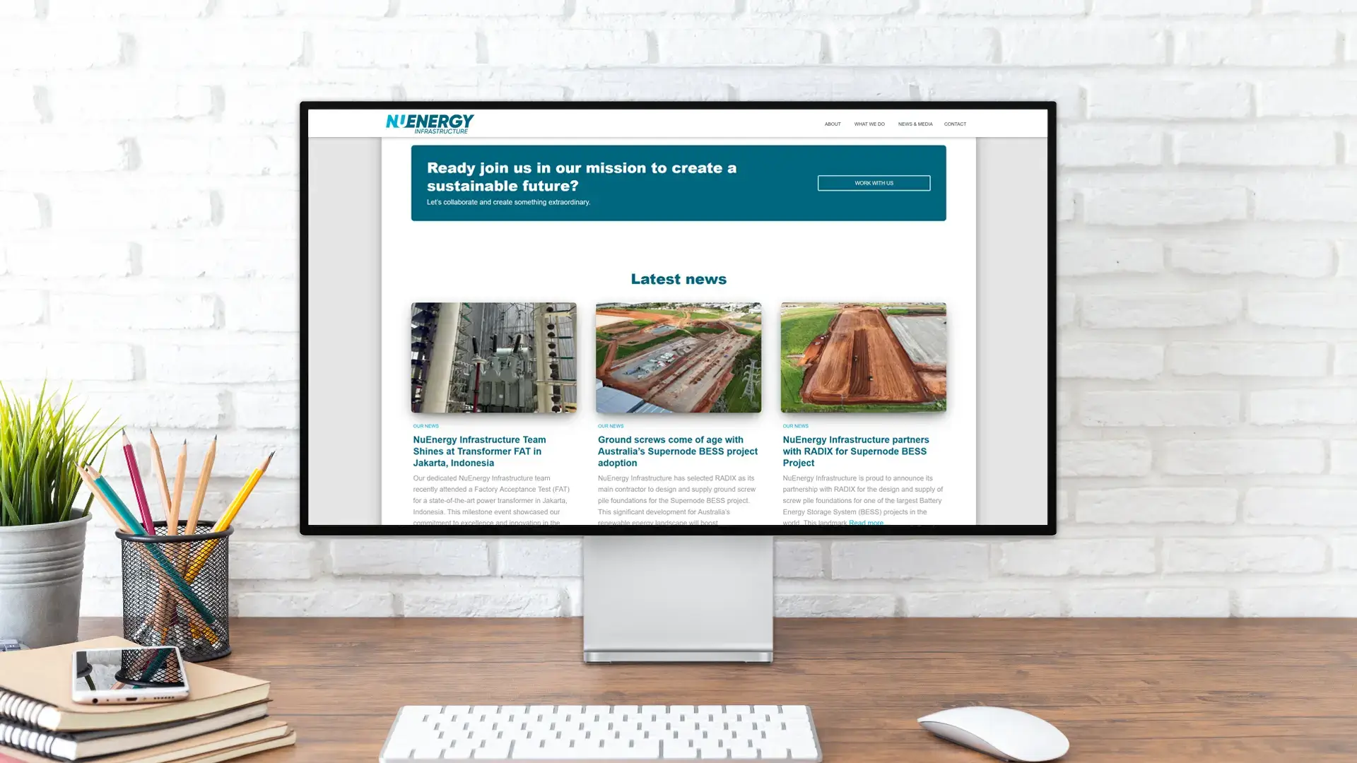 NuEnergy Infrastructure Website Design
