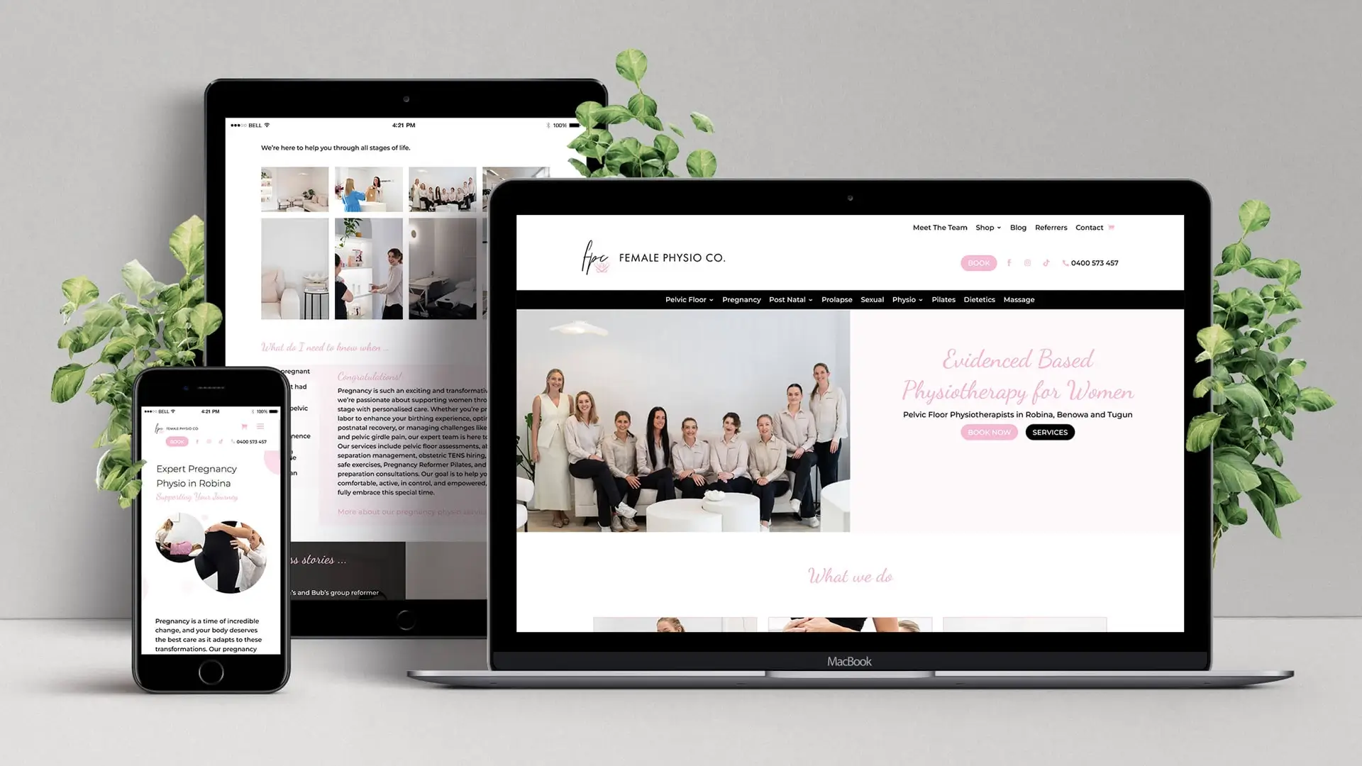 Female Physio Website Design