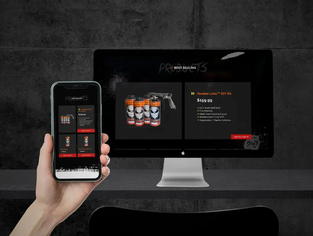 eCommerce Website Design Voodoo Liner