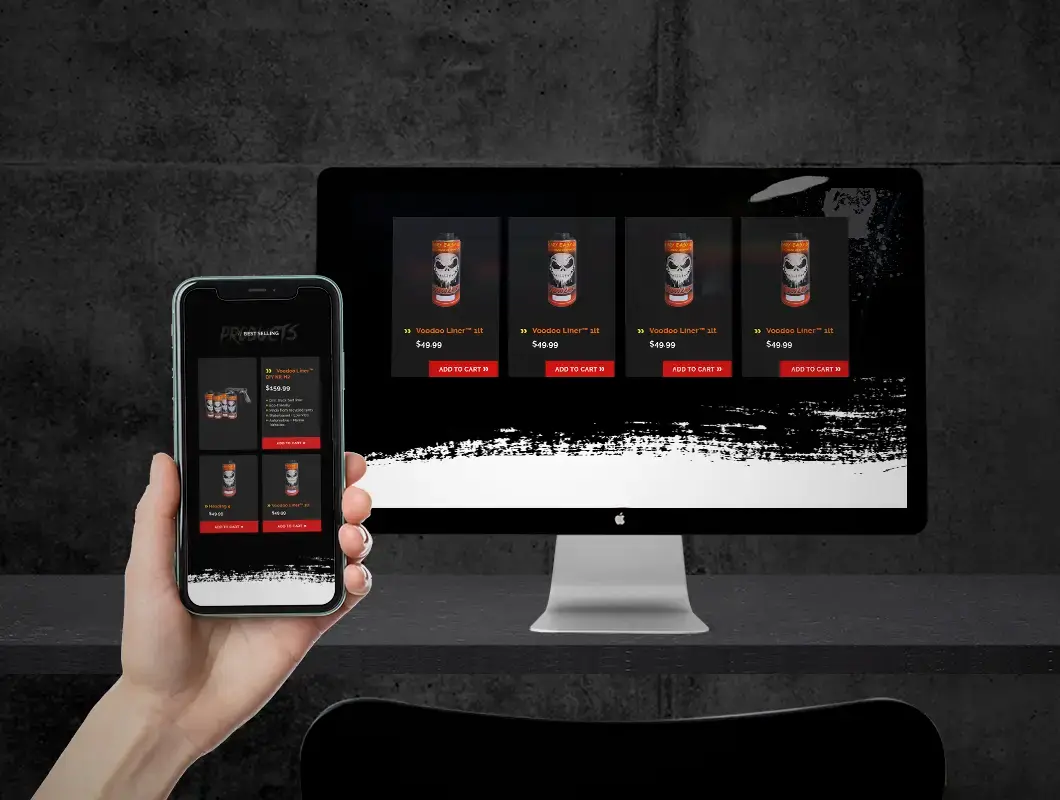 eCommerce Website Design Voodoo Liner