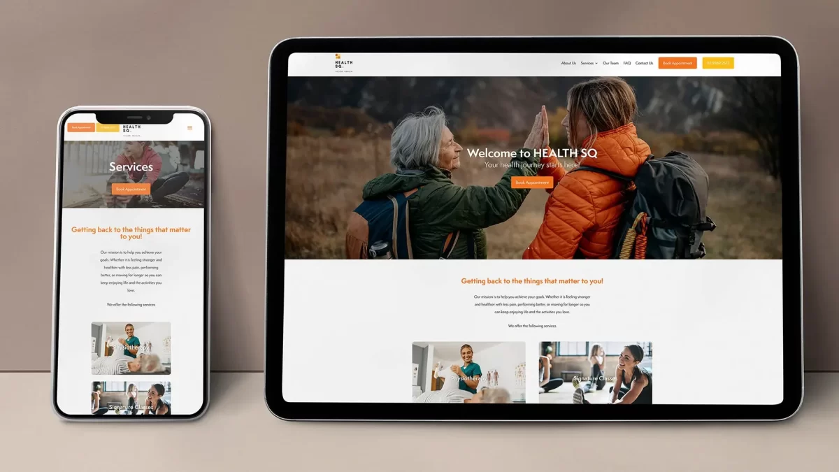 Health SQ Allied Health Website Design Sydney
