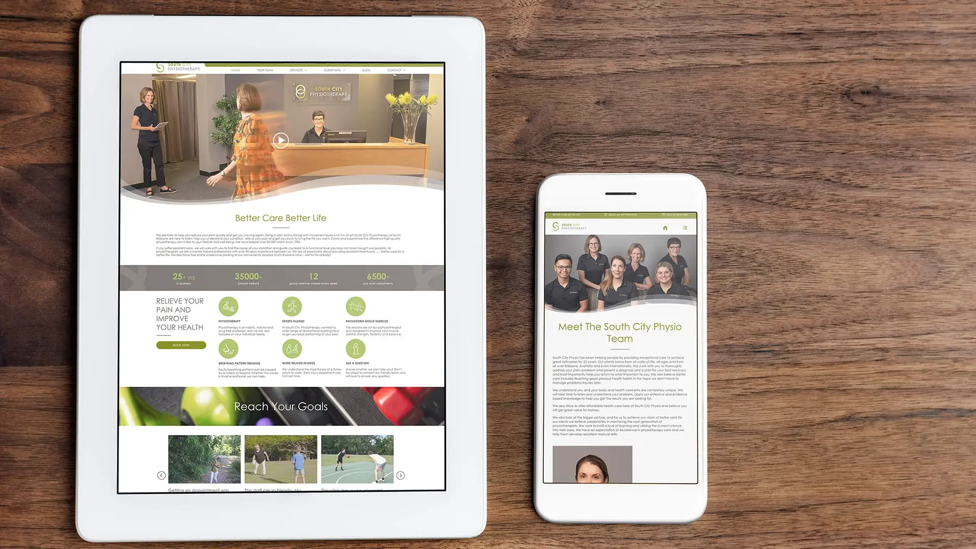 South City Physiotherapy Website Design Brisbane