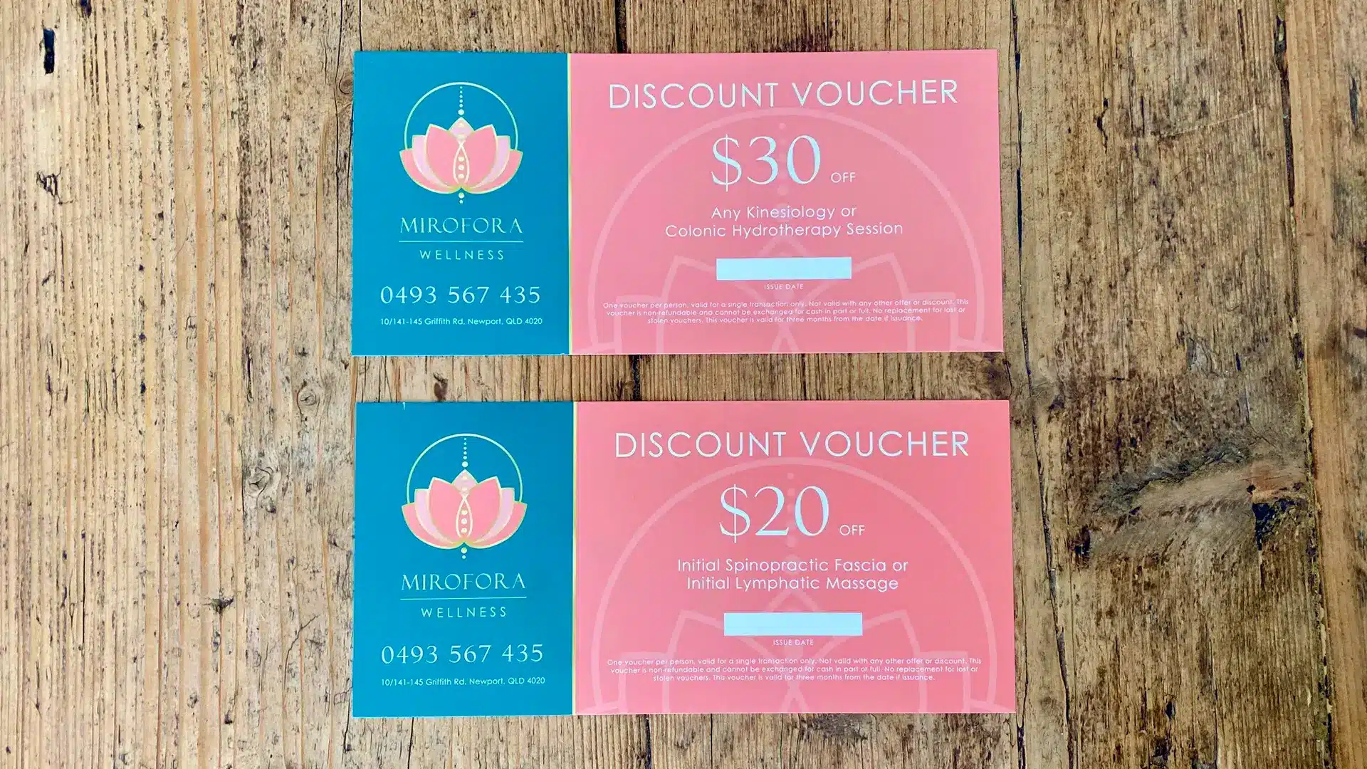 Puro Design - Redcliffe Wellness Centre Voucher Design