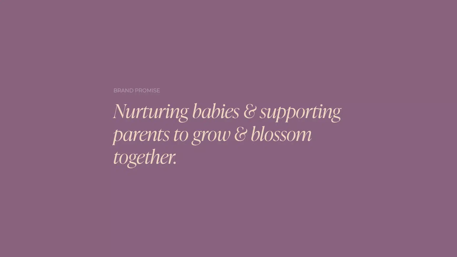 Rosebuds Baby Massage & Wellbeing Brand Promise