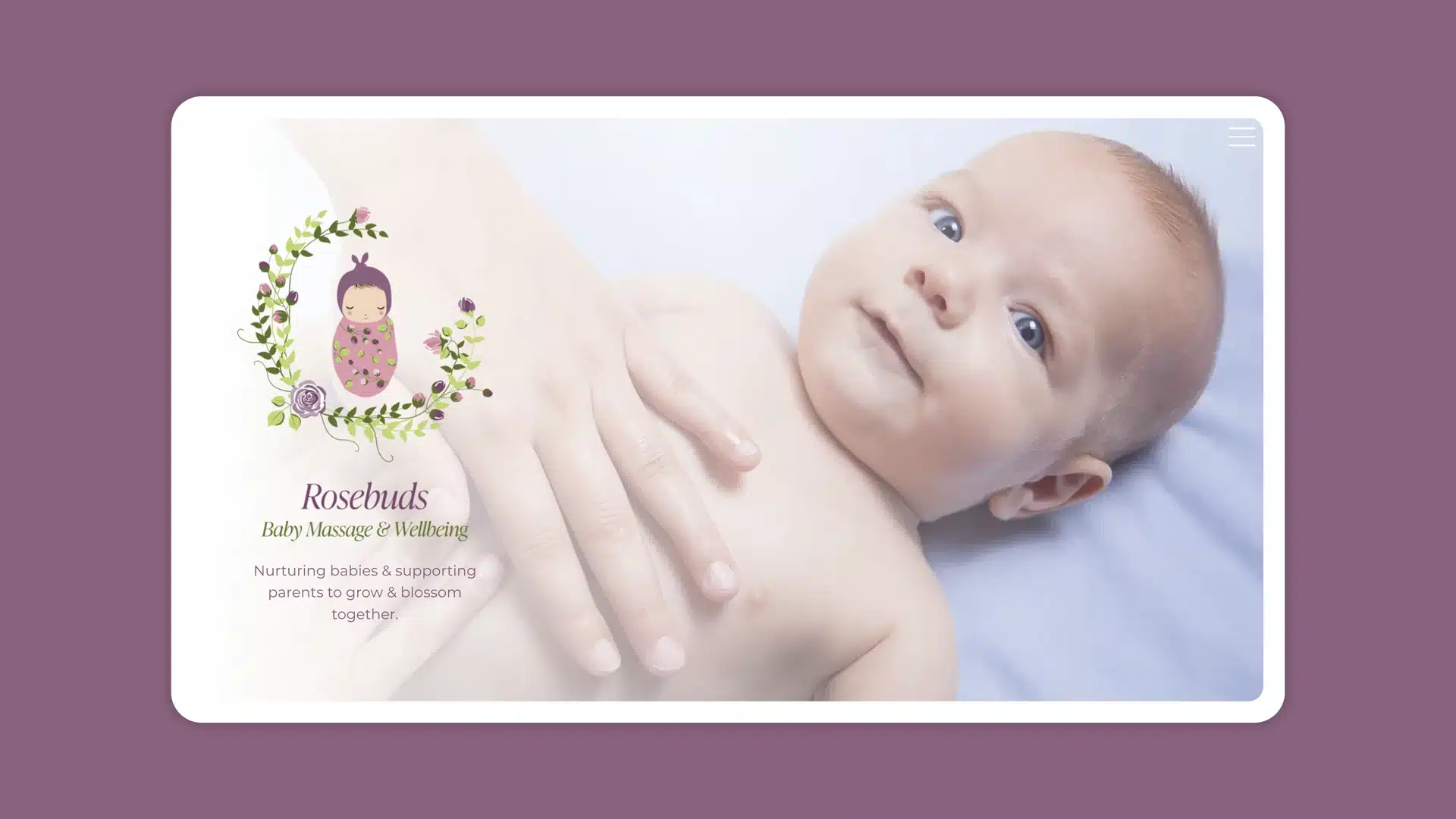 Rosebuds Baby Massage & Wellbeing Website Design