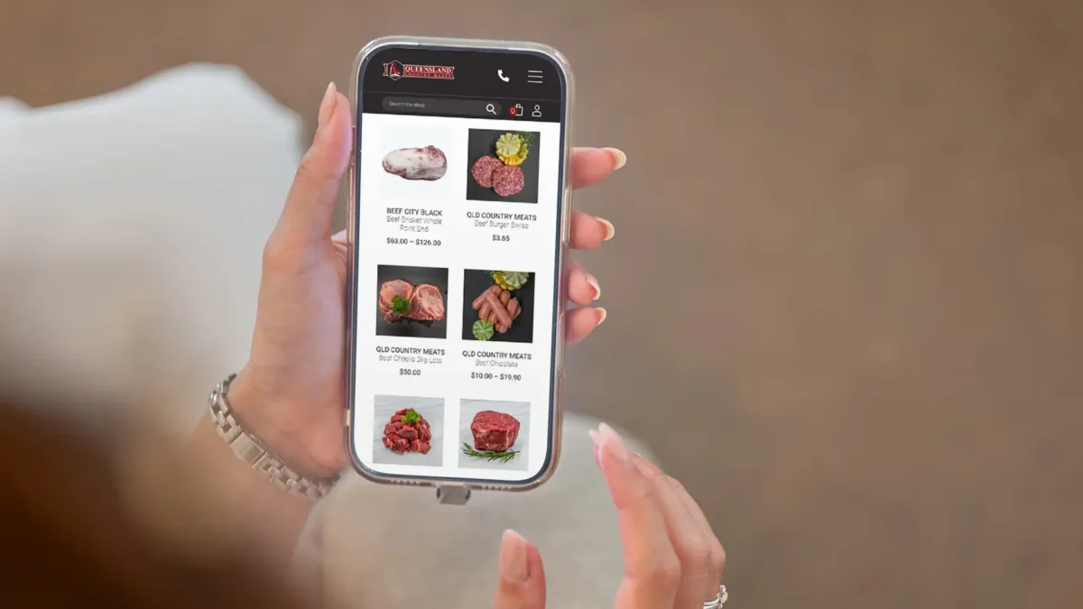 QCM Butchers eCommerce Website Design Shop Mobile